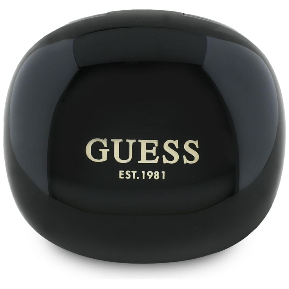 Handsfree Bluetooth Guess Flat Classic Logo Electroplated, TWS, Negru