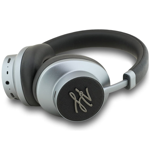 Handsfree Bluetooth Karl Lagerfeld Grained Initials, A2DP, ANC, Negru