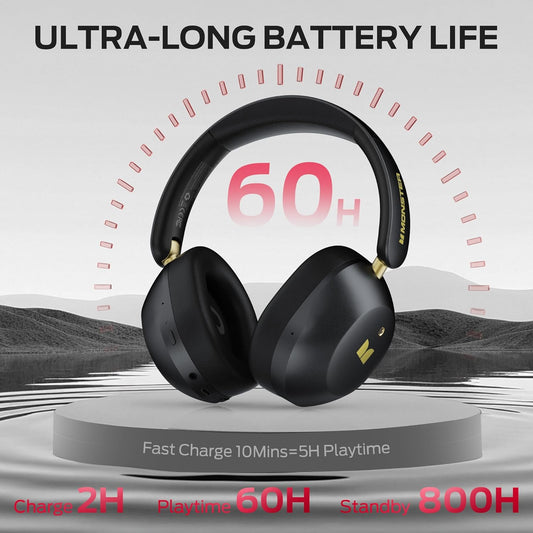 Handsfree Bluetooth Monster Persona 6th, MultiPoint, A2DP, ANC, Negru