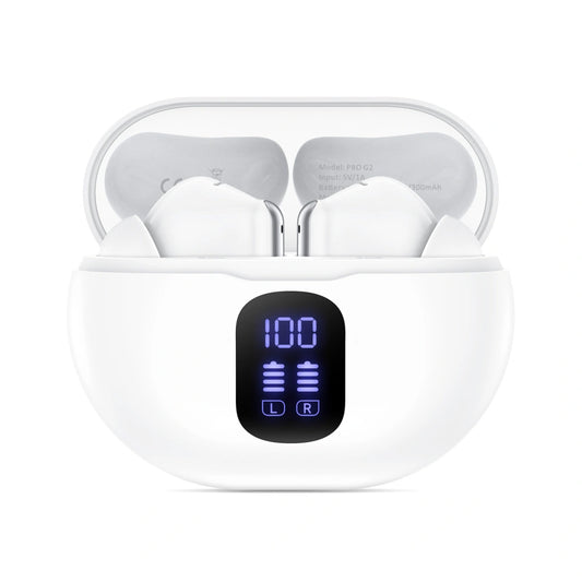 Handsfree Bluetooth Tech-Protect Ultraboost Pro G2, TWS, Alb
