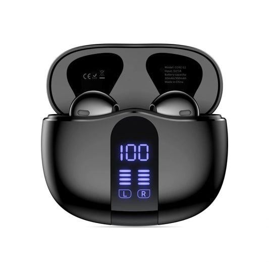 Handsfree Bluetooth Tech-Protect Ultraboost Core G2, TWS, Negru