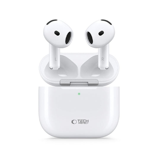 Handsfree Bluetooth Tech-Protect Ultraboost Core 2, TWS, Alb