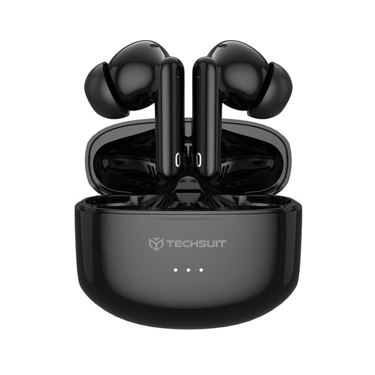 Handsfree Bluetooth Techsuit CW1 Audira Pro, TWS, ANC, Negru