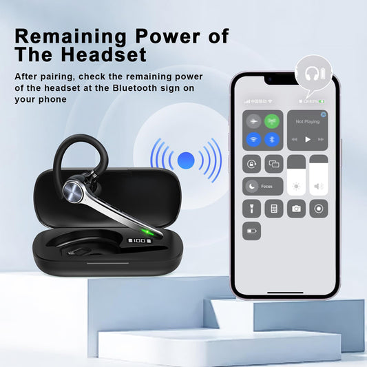 Casca Call Center Bluetooth Techsuit Hearyo A6L, Neagra