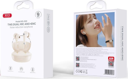 Handsfree Bluetooth XO Design G28, TWS, Bej