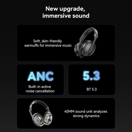 Handsfree Bluetooth Yesido EP08, A2DP, ANC, Negru