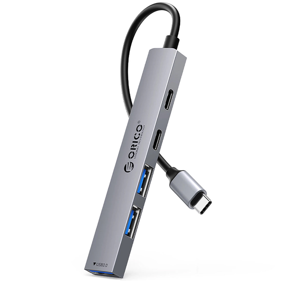 Hub USB-C Orico YSB4-U2, 1 x USB-A 3.0 - 2 x USB-A - 2 x USB-C, Gri