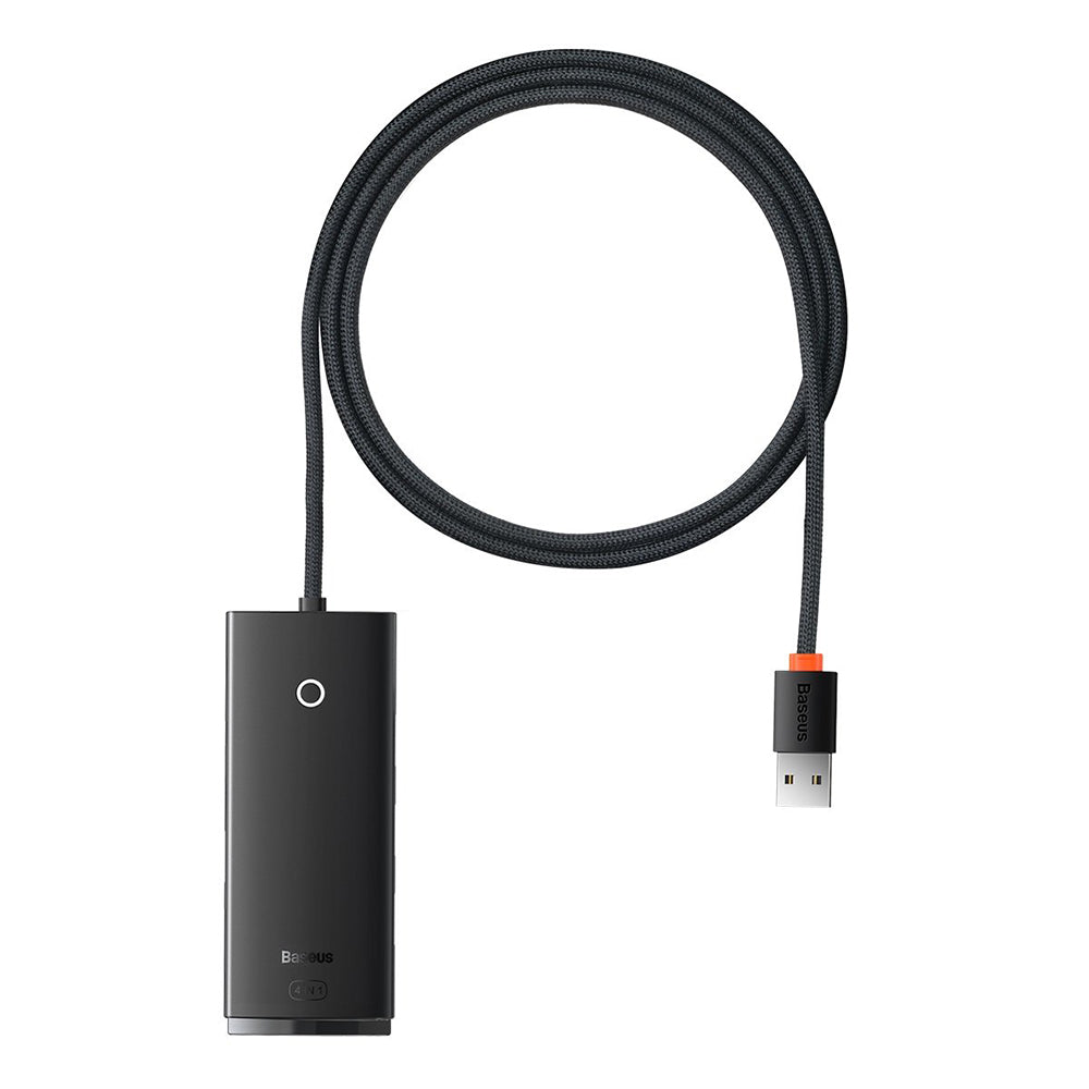 Hub USB Baseus Lite, 4 x USB-A 3.0 - 1 x USB-C, 1m, Negru WKQX030101