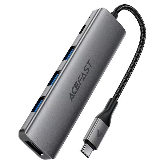 Hub USB-C Acefast J16, 5in1, Gri