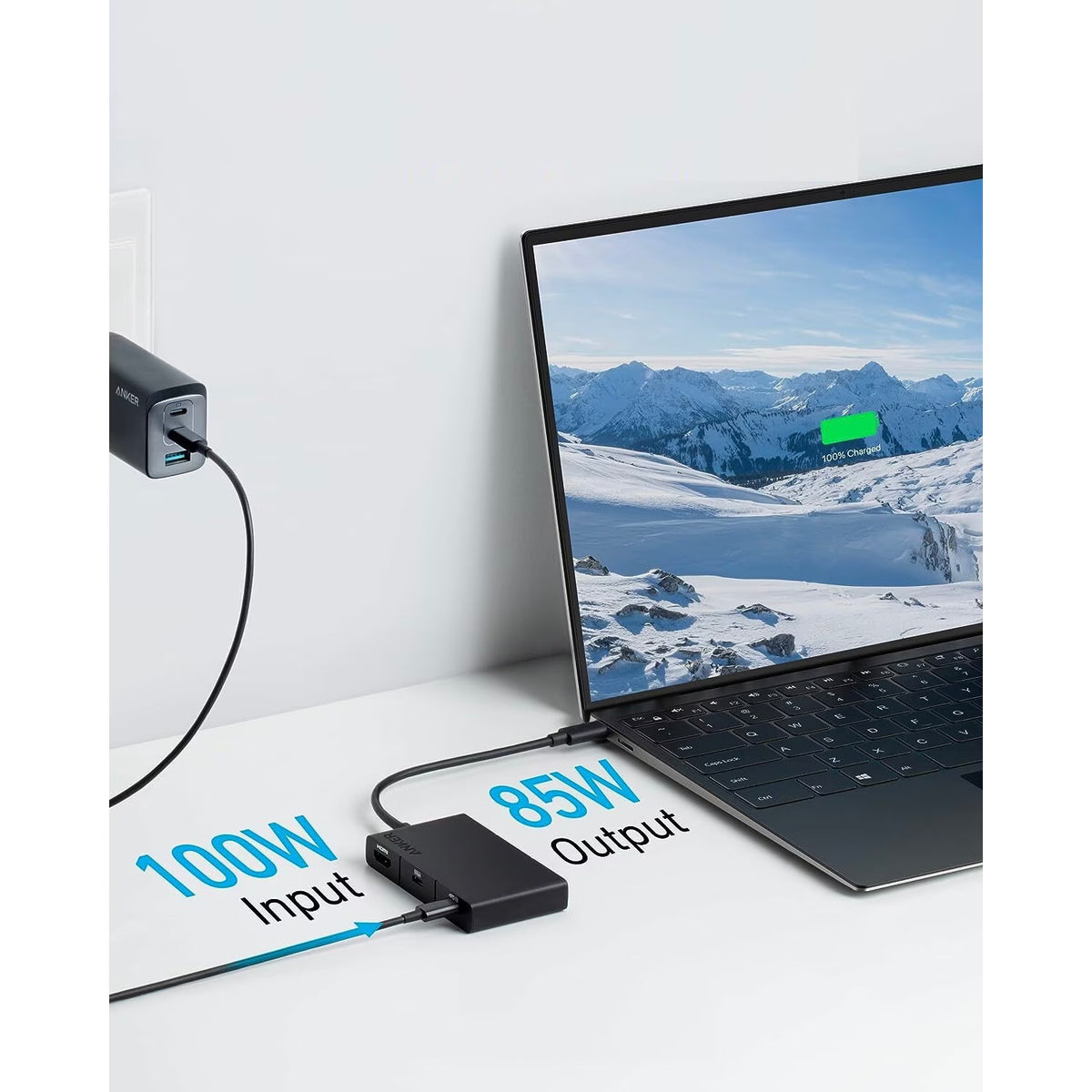 Hub USB-C Anker 332, 2 x USB-A - 2 x USB-C - 1 x HDMI, Negru A8356G11