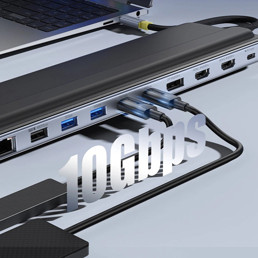Hub USB-C Baseus EliteJoy EH3, 12in1, Gri B0114200