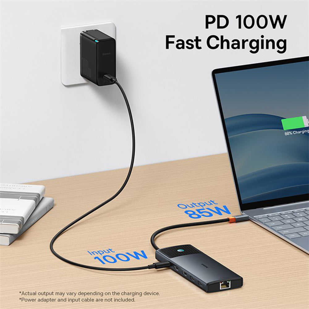 Hub USB-C Baseus Gleam II, 10in1, Negru B00061800123-00