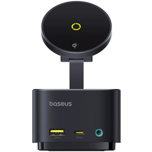 Hub USB-C Baseus MagPro II 7in1, 1 x USB-A - 2 x USB-C - 1 x HDMI - 1 x QI - 1 x SD - 1 x microSD, Negru B00072900121-00