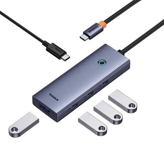 Hub USB-C Baseus UltraJoy, 4 x USB-A 3.0 - 1 x USB-C, Gri B00052801811-01