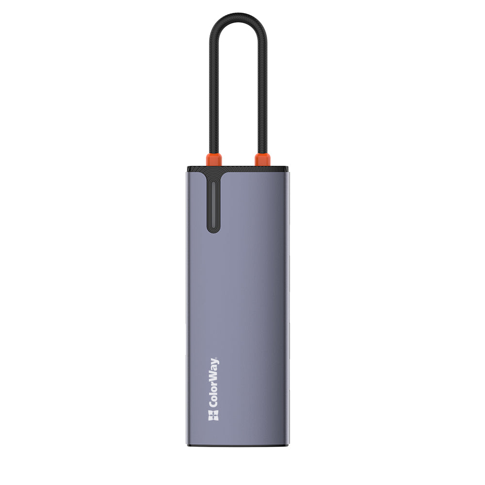 Hub USB-C ColorWay CW-HUB03, 6in1, Argintiu