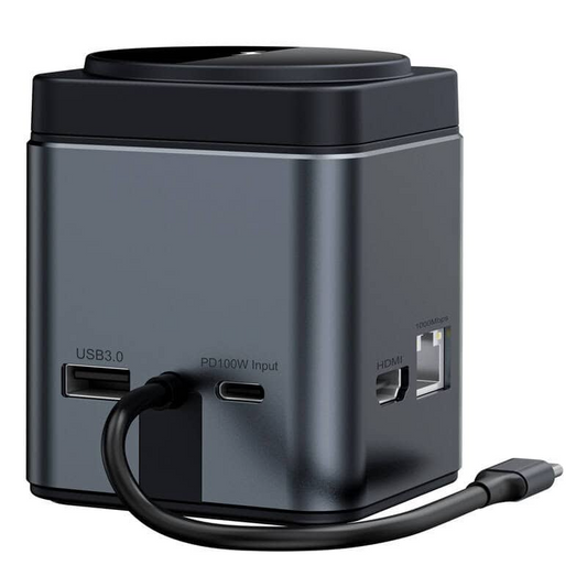 Hub USB-C cu Incarcare Wireless QI BlitzWolf BW-TH17, 9in1, Negru