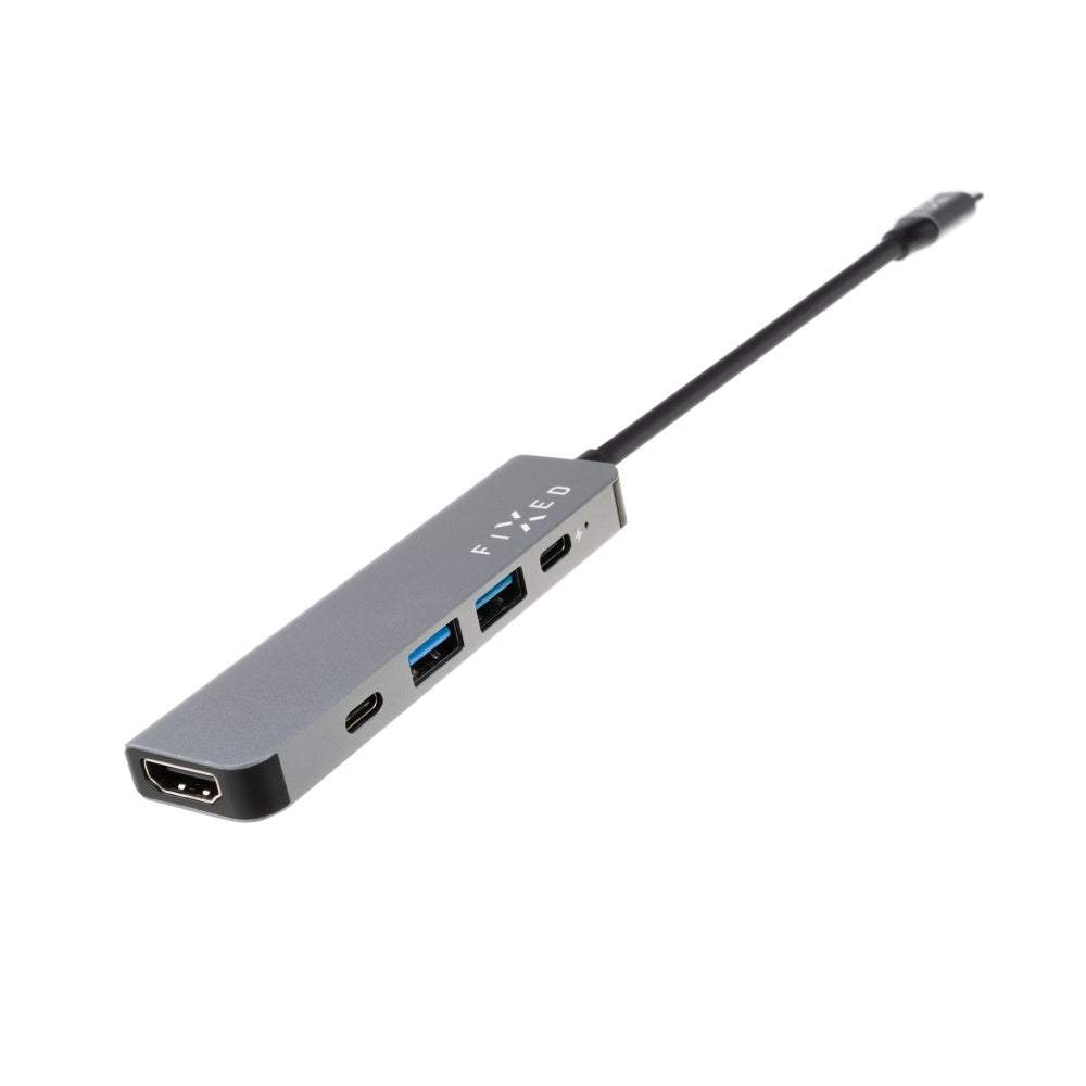 Hub USB-C Fixed, 4in1, Gri