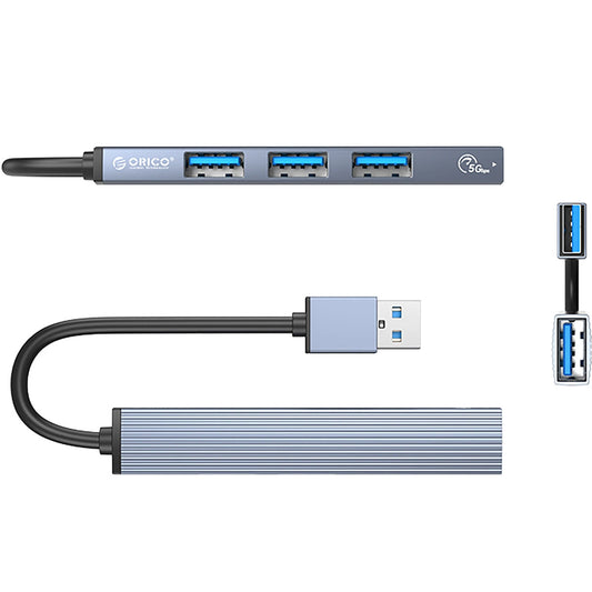 Hub USB Orico AH-A13, 1 x USB-A 3.0 - 3 x USB-A, Gri