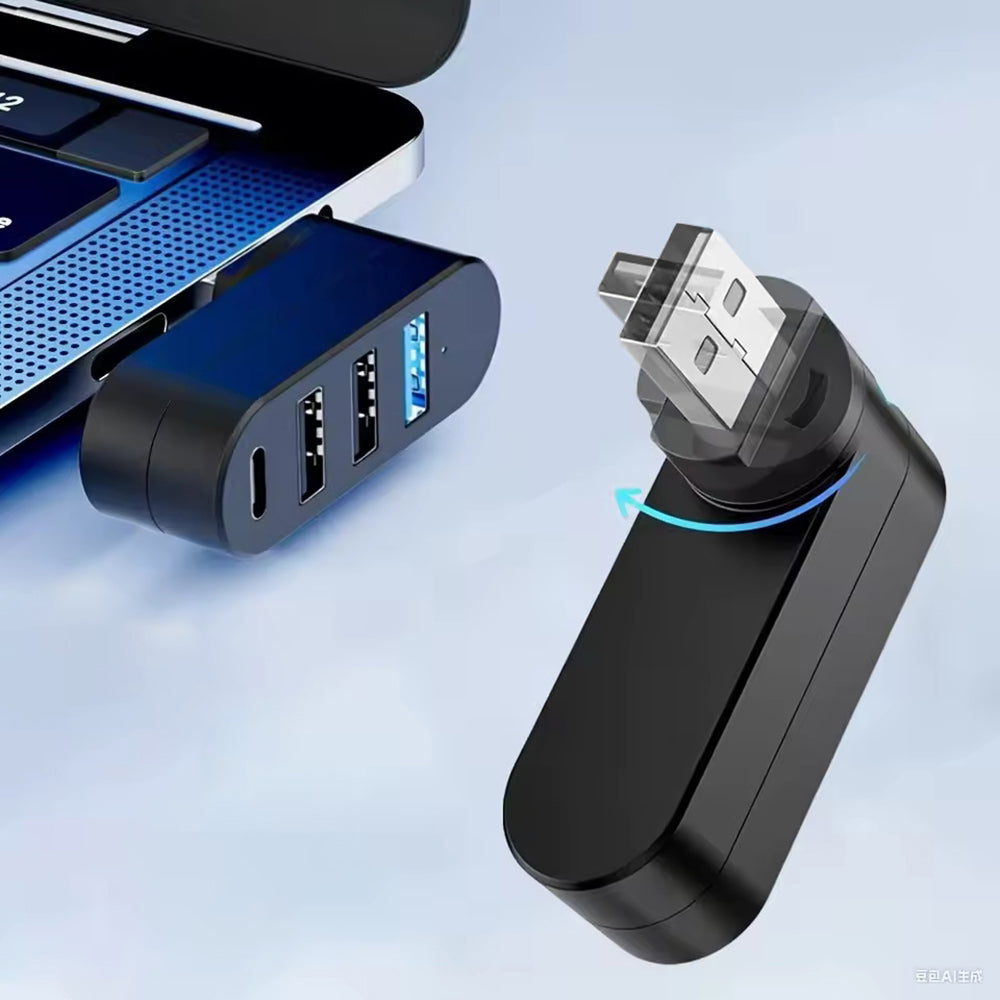Hub USB Techsuit H17 SplitterNode, 4in1, Negru
