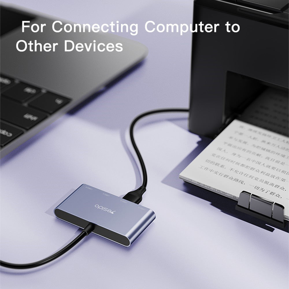 Hub USB Yesido HB12, 4in1, Gri