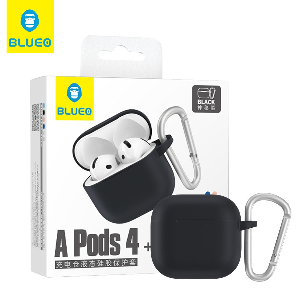 Husa Blueo Liquid pentru Apple AirPods 4 / AirPods 5, Neagra