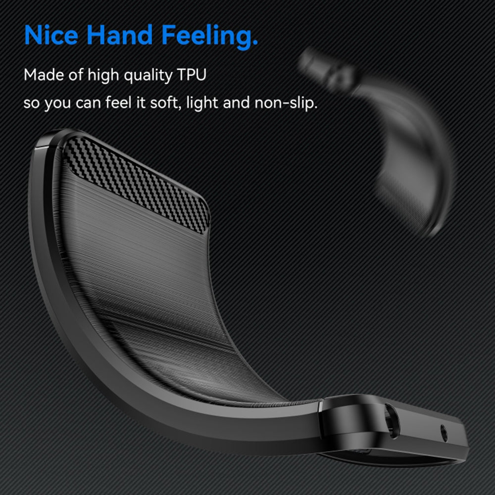 Husa cu Protectie Camera pentru Xiaomi Poco C65 / Redmi 13C, Techsuit, Carbon, Neagra