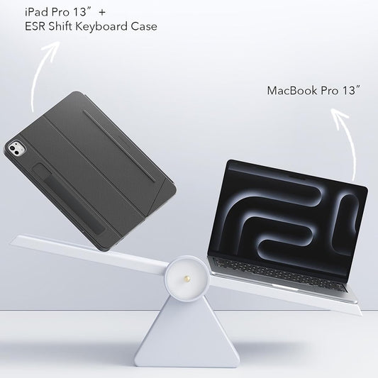 Husa cu Tastatura pentru Apple iPad (2025) / (2022), ESR, Shift, Gri