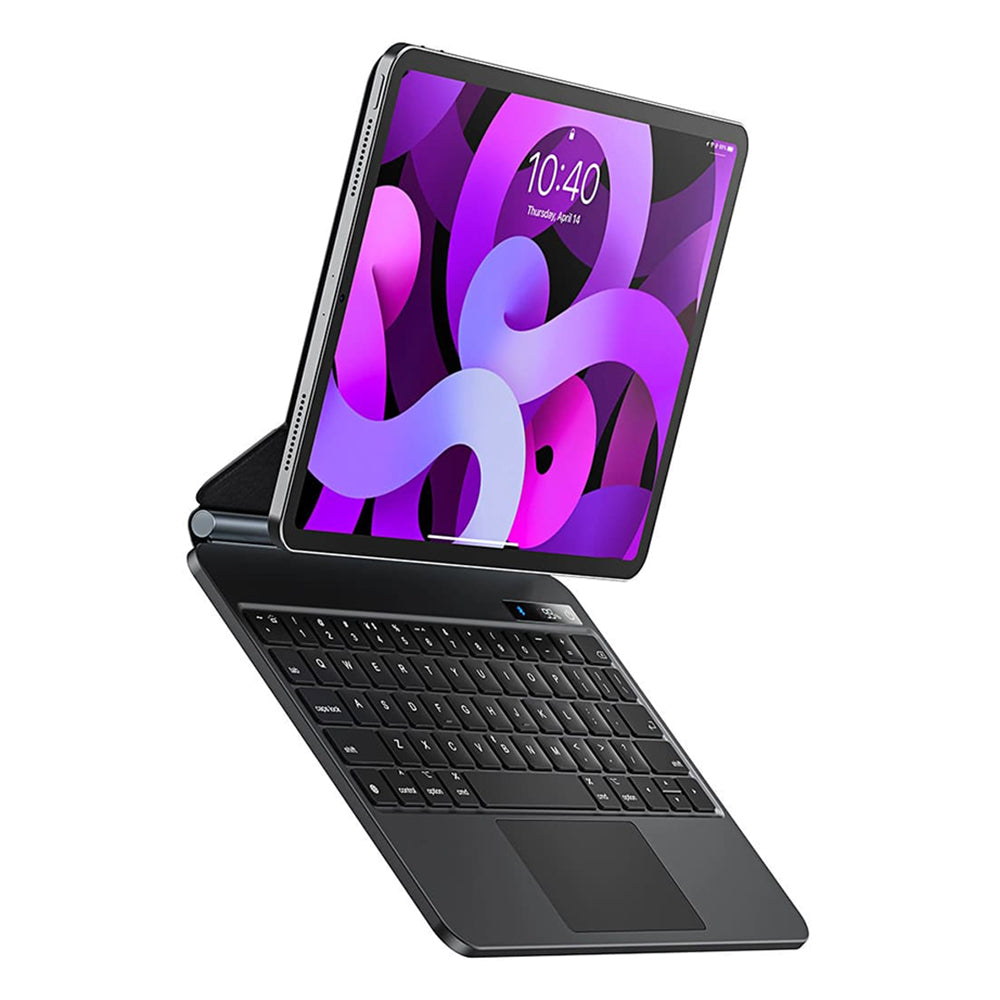Husa cu Tastatura pentru Apple iPad Air (2022) / Air (2020) / Pro 11 (2018), Baseus, Brilliance with Digital Display, Gri