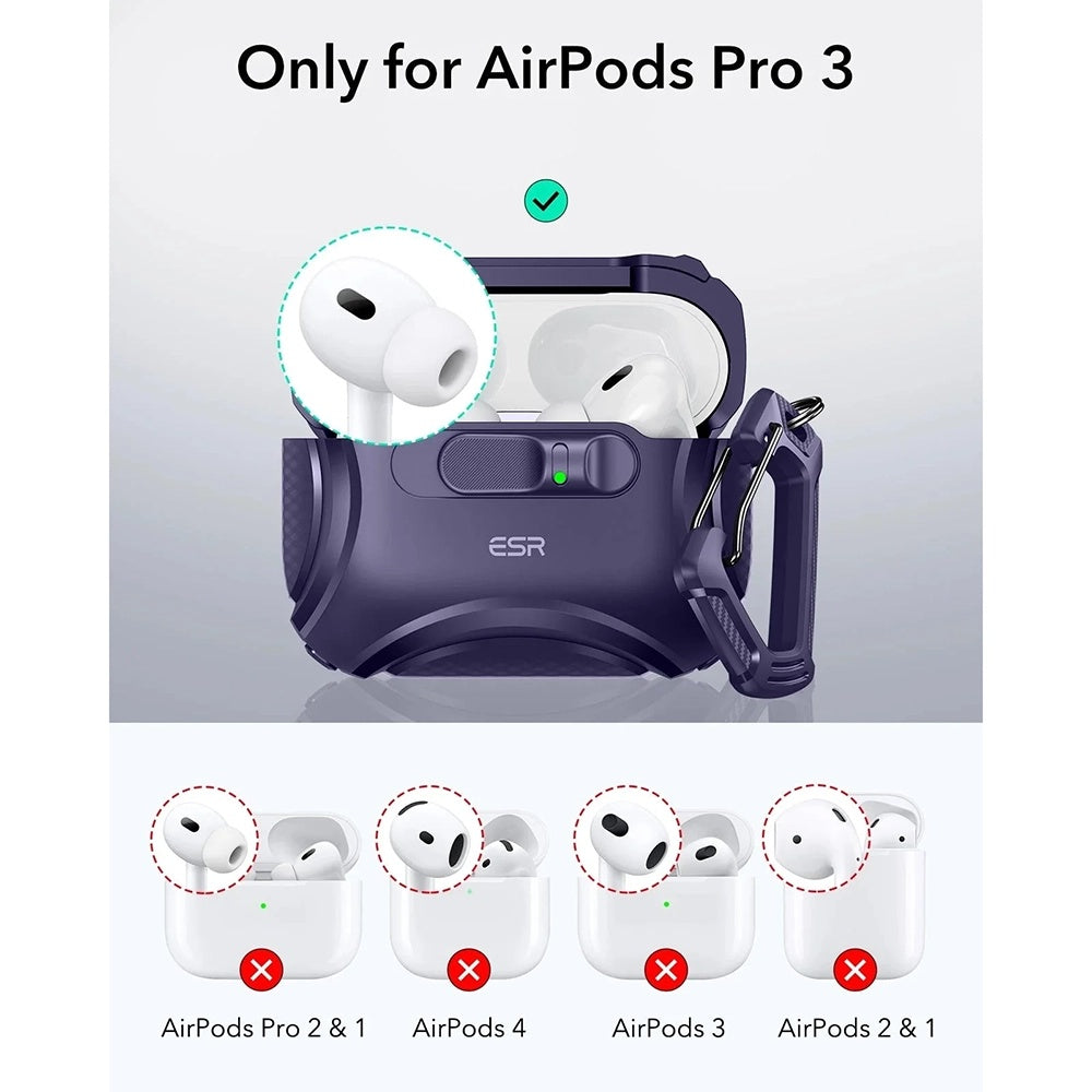 Husa ESR Cyber FlickLock pentru Apple AirPods Pro 3, Mov