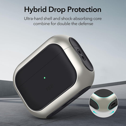 Husa ESR Orbit Hybrid pentru Apple AirPods 4, Alba