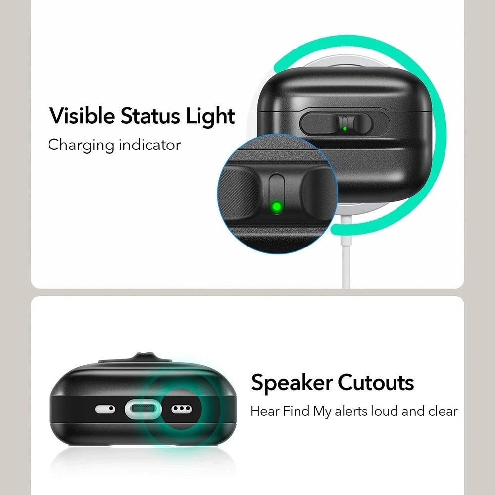 Husa ESR Pulse Magnetic FlickLock pentru Apple AirPods Pro 3, Alba