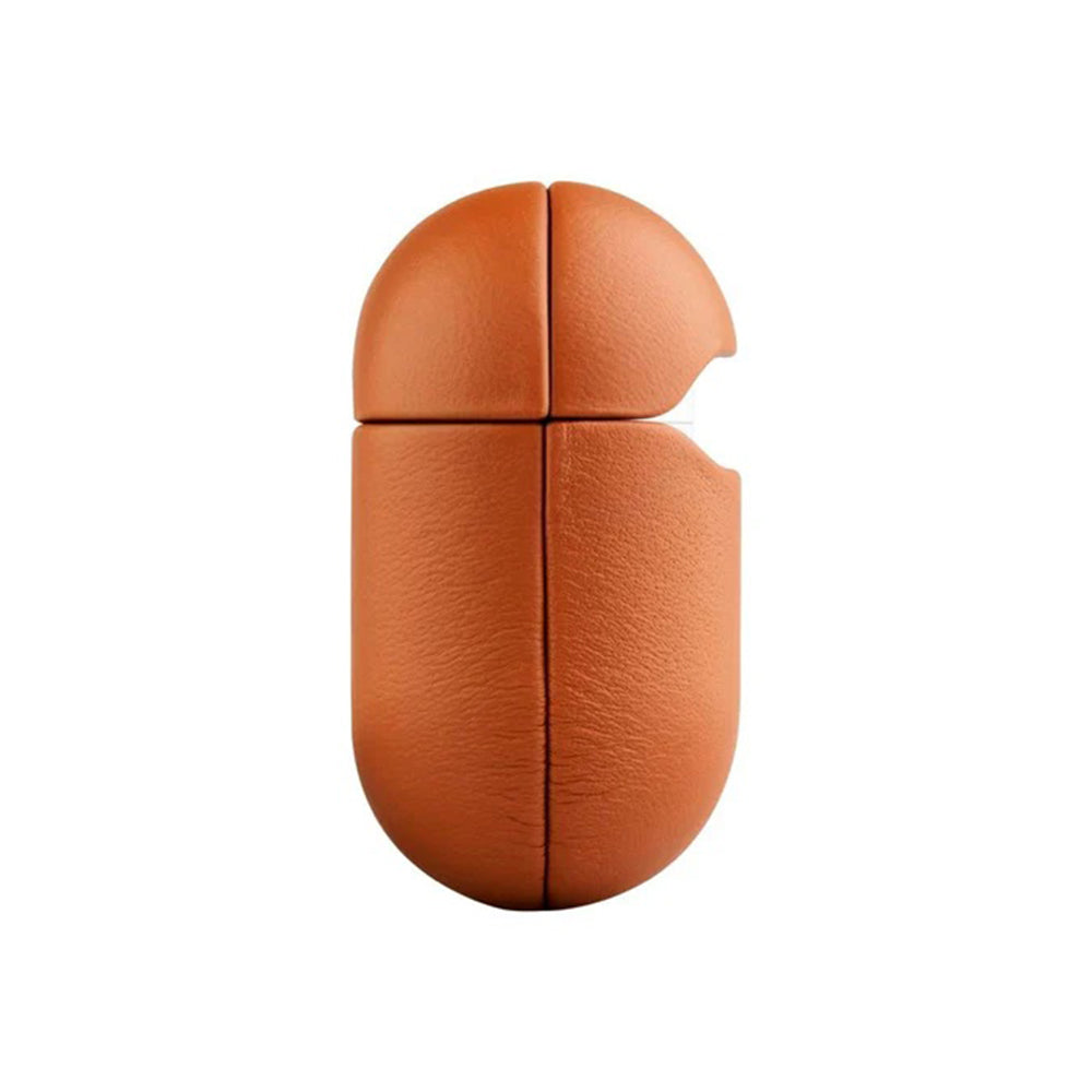 Husa Fixed PodsLeather pentru Apple AirPods 4, Maro