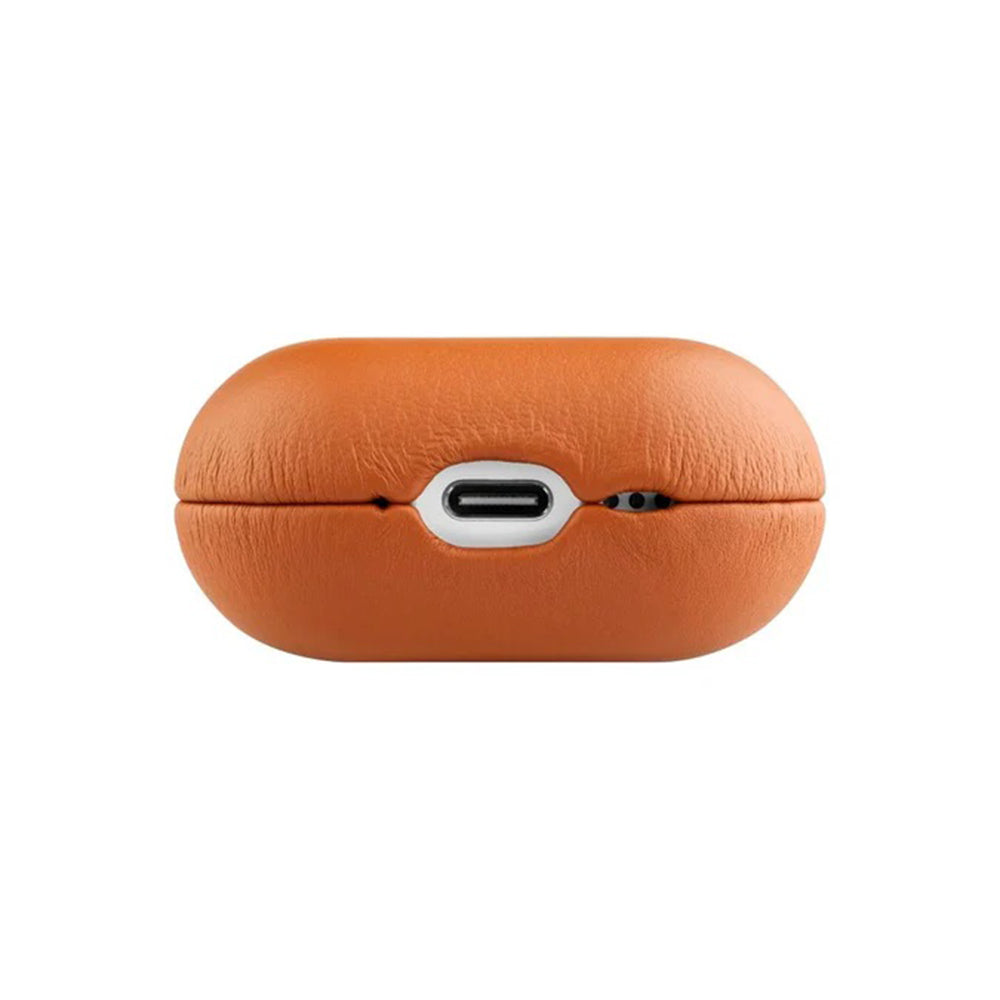 Husa Fixed PodsLeather pentru Apple AirPods 4, Maro