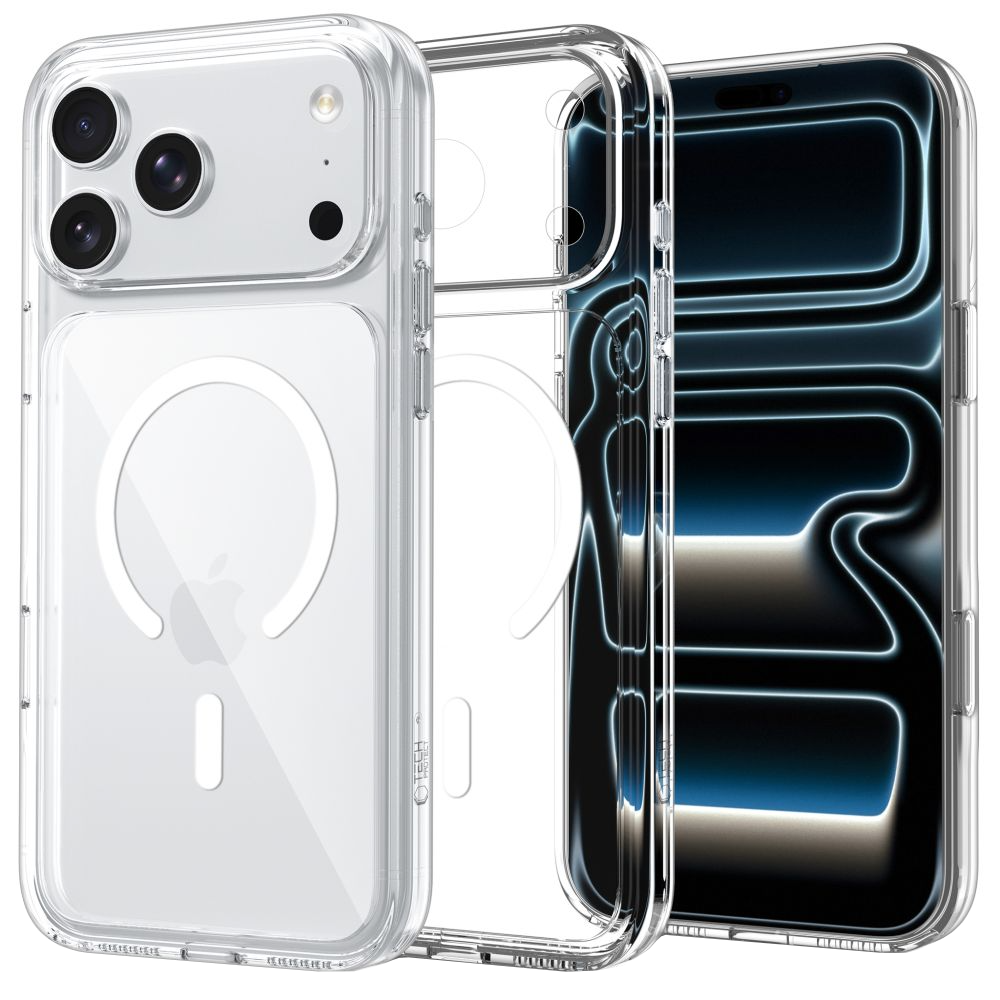 Husa MagSafe pentru Apple iPhone 18 Pro / 17 Pro, Tech-Protect, Flexair Hybrid CC, Transparenta