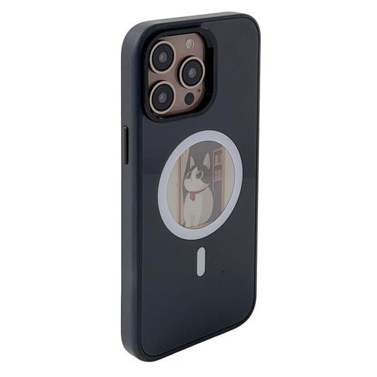Husa MagSafe pentru Apple iPhone 16 Pro Max, OEM, Round Screen Smart E-Ink, Neagra