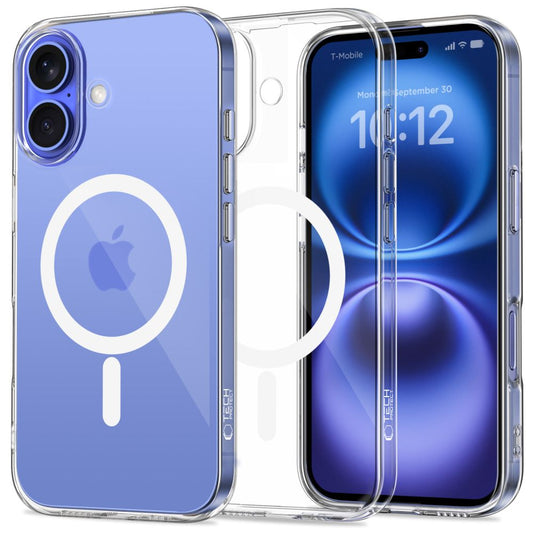 Husa MagSafe pentru Apple iPhone 16, Tech-Protect, FLEXAIR+, Transparenta