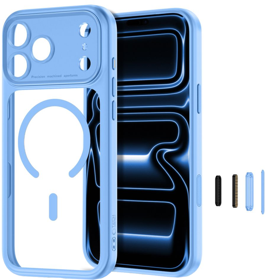 Husa MagSafe pentru Apple iPhone 18 Pro Max / 17 Pro Max, Tech-Protect, MagPeak CC, Bleu