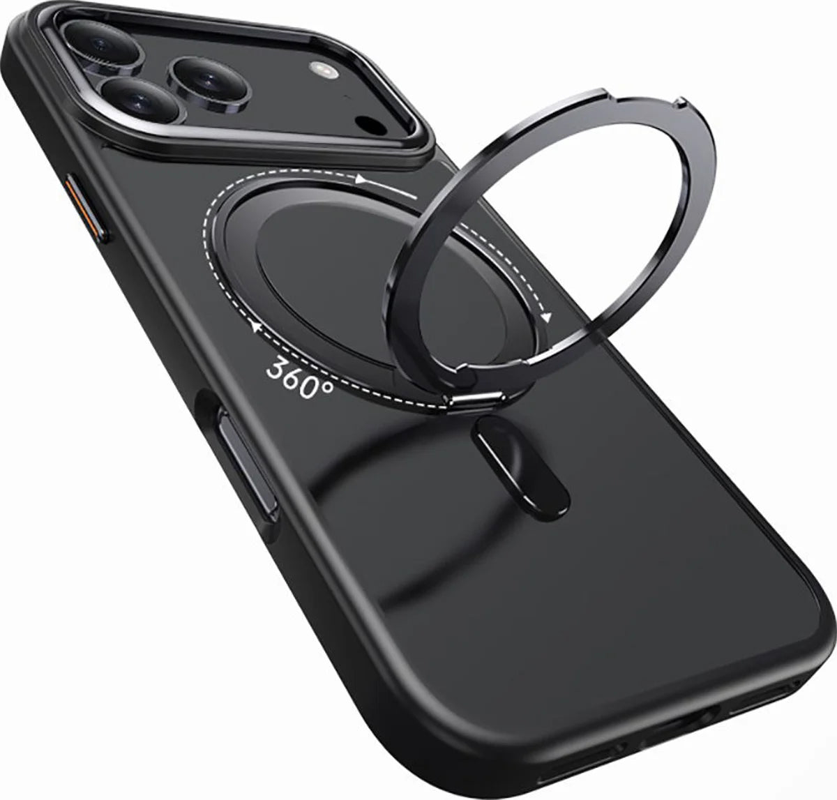 Husa MagSafe pentru Apple iPhone 17 Pro, Tech-Protect, MagRing, Neagra