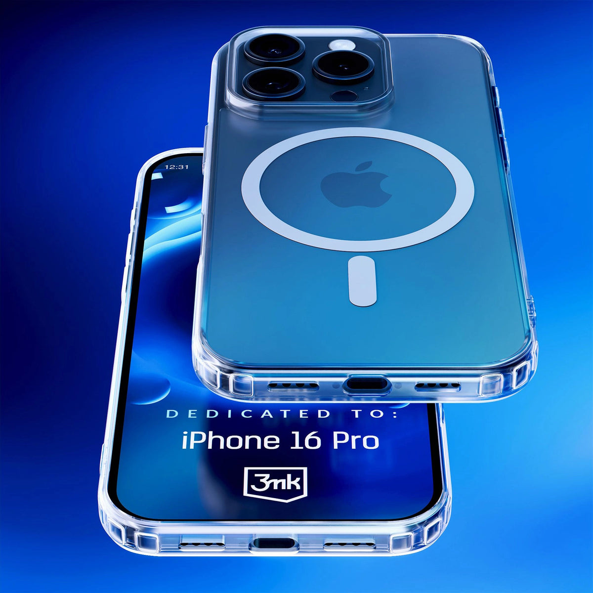 Husa MagSafe pentru Apple iPhone 16 Pro, 3MK, MagCase, Transparenta