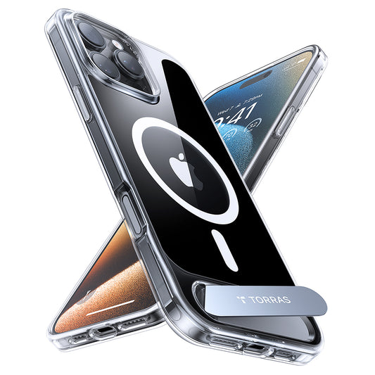 Husa MagSafe pentru Apple iPhone 16 Pro Max, Torras, Pstand, Transparenta