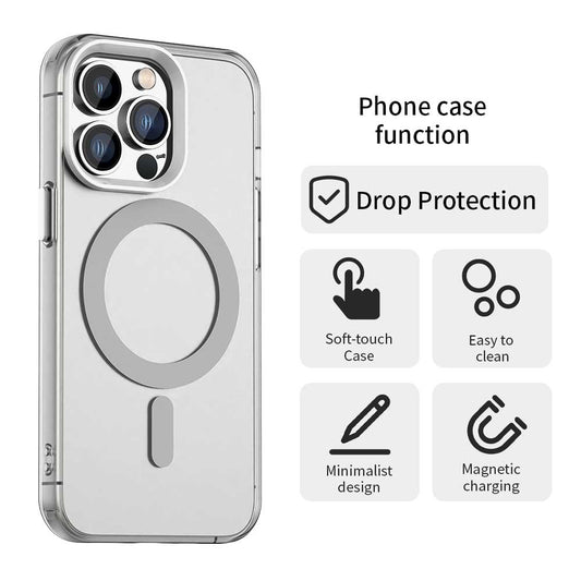 Husa MagSafe pentru Apple iPhone 13 Pro, Techsuit, CandyCase, Alba
