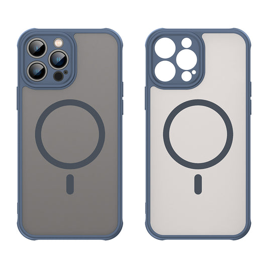 Husa MagSafe pentru Apple iPhone 13 Pro, Techsuit, HaloFrost II, Bleumarin