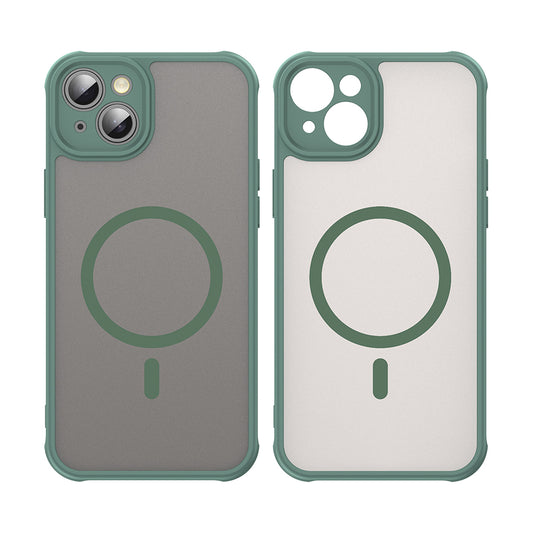 Husa MagSafe pentru Apple iPhone 14 Plus, Techsuit, HaloFrost II, Verde