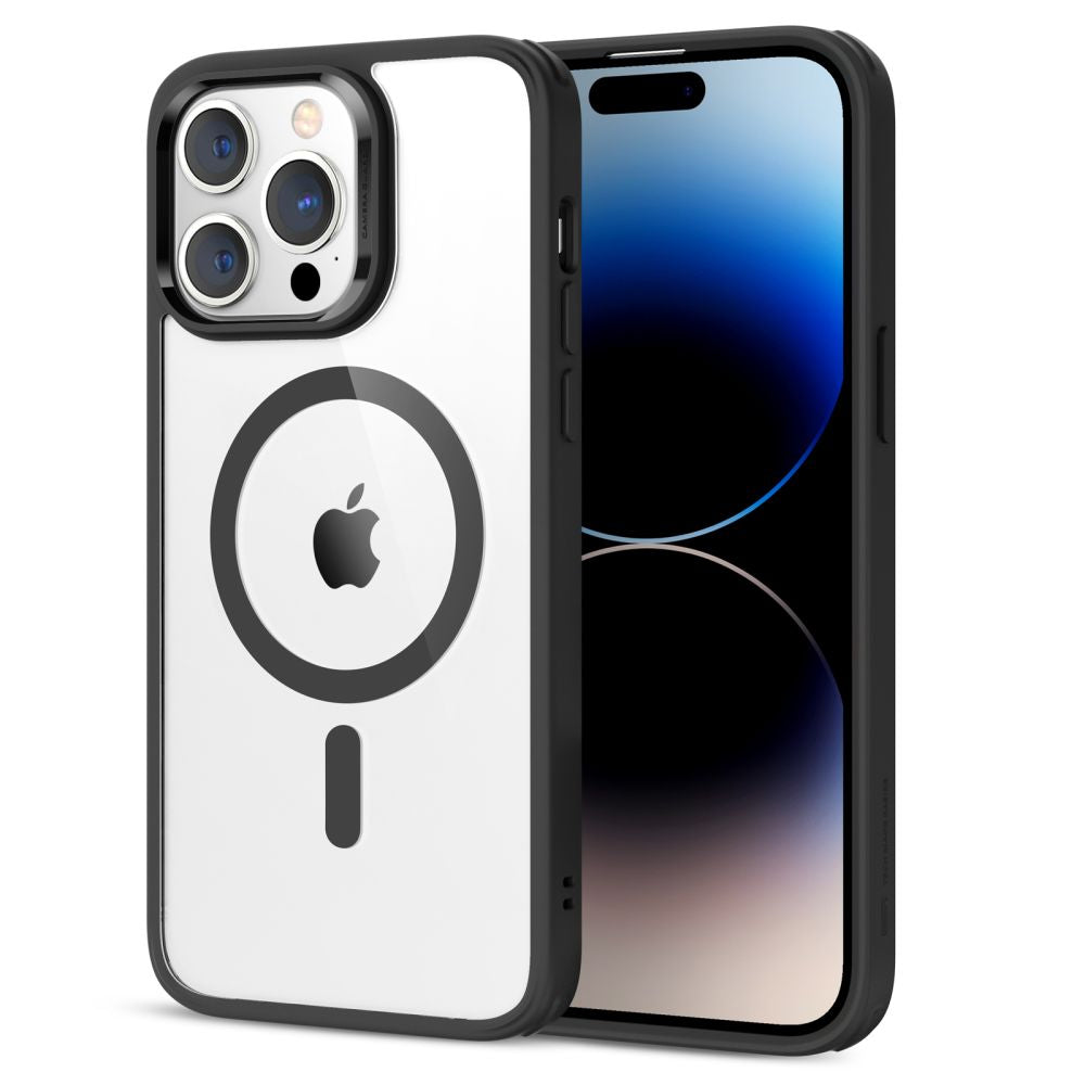 Husa MagSafe pentru Apple iPhone 14 Pro, ESR, Classic Hybrid, Neagra Transparenta