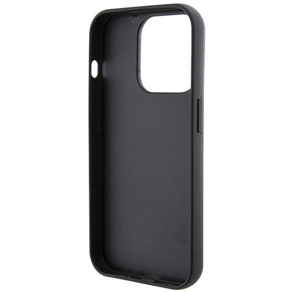 Husa MagSafe pentru Apple iPhone 14 Pro, Karl Lagerfeld, Saffiano Gripstand Choupette, Neagra