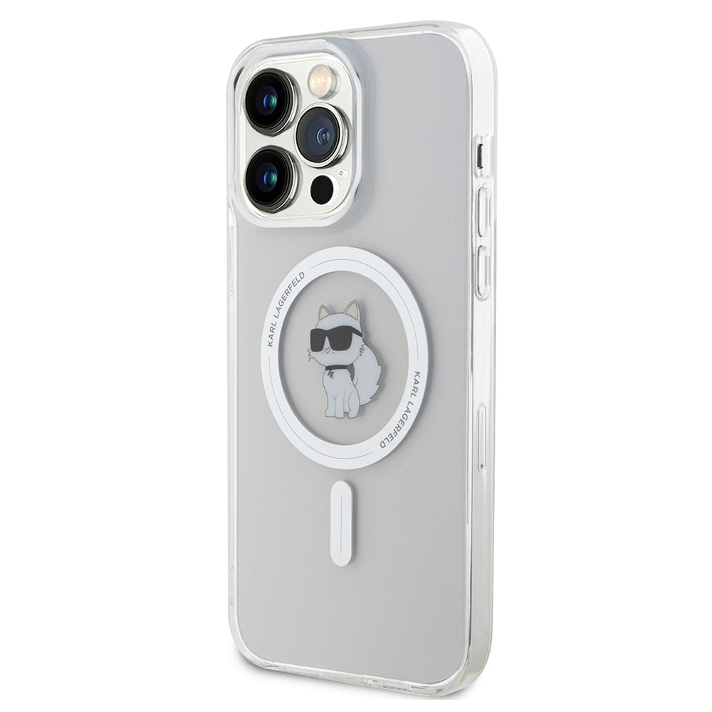 Husa MagSafe pentru Apple iPhone 14 Pro Max, Karl Lagerfeld, IML Choupette, Transparenta