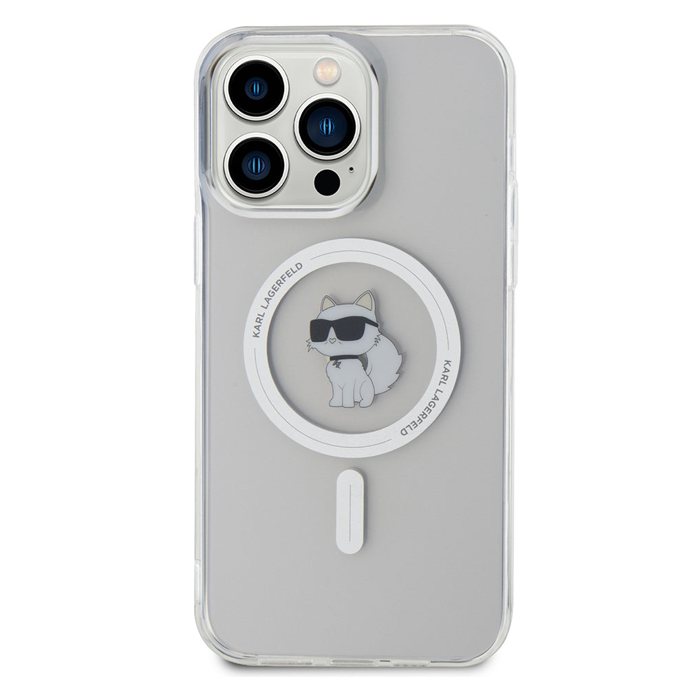 Husa MagSafe pentru Apple iPhone 14 Pro Max, Karl Lagerfeld, IML Choupette, Transparenta