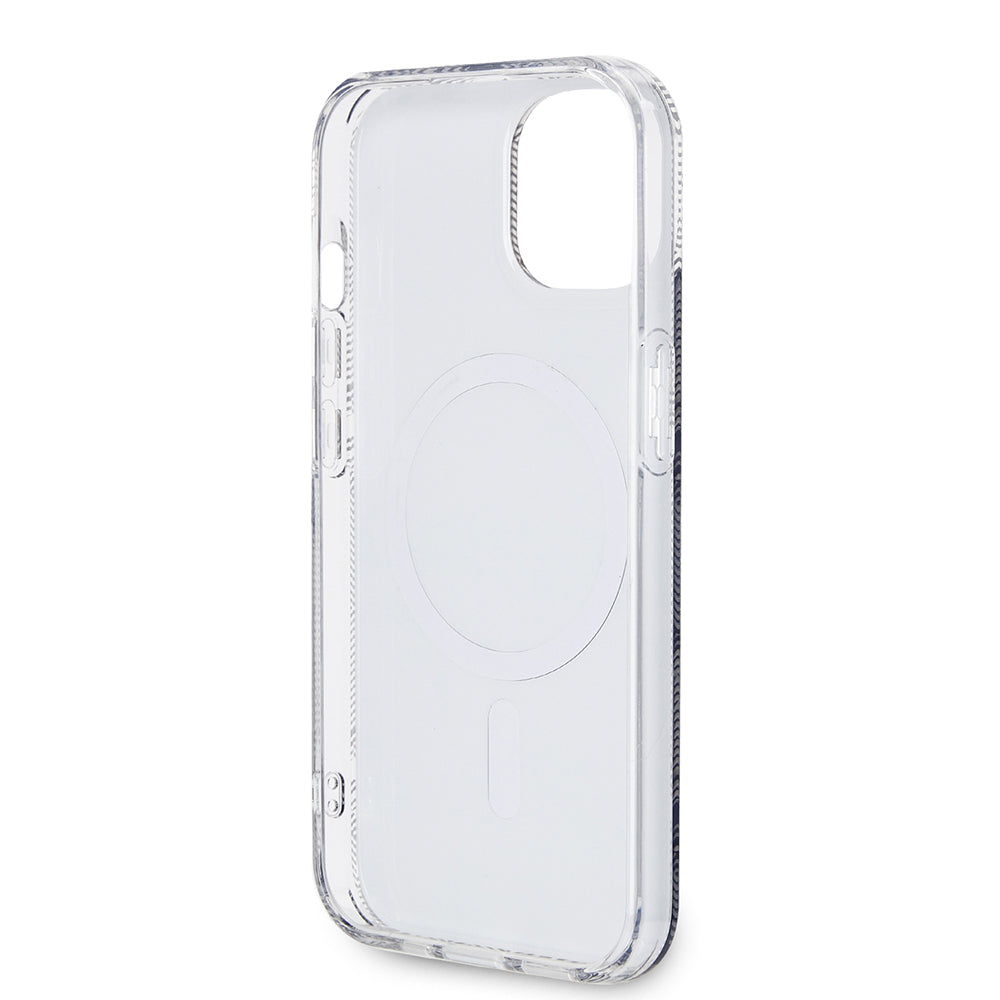 Husa MagSafe pentru Apple iPhone 15, Guess, IML Gcube, Neagra