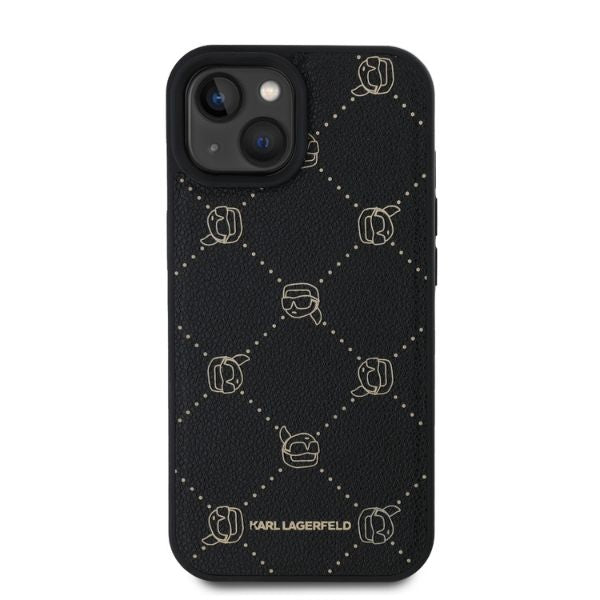 Husa MagSafe pentru Apple iPhone 15, Karl Lagerfeld, Karl's Head, Neagra