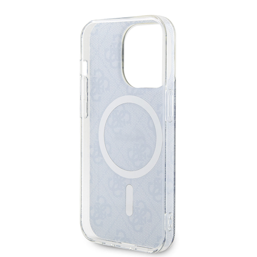 Husa MagSafe pentru Apple iPhone 15 Pro, Guess, IML 4G, Albastra